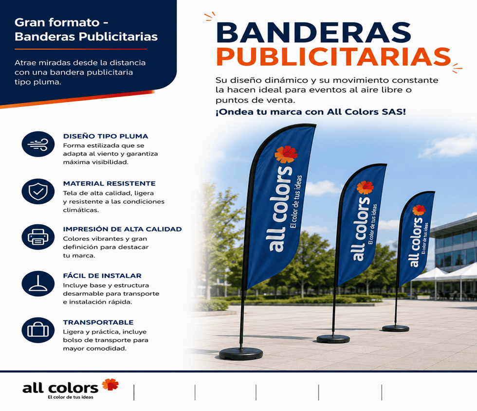 Bandera Publicitaria Tipo Vela