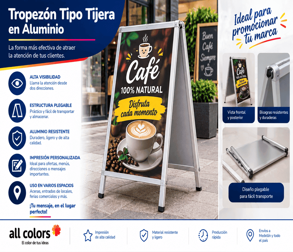 Tijera Publicitaria en Aluminio